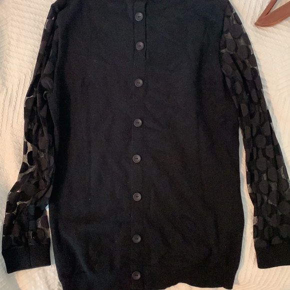 Anthropologie lightweight sweater with sheer sleeves - Picture 4 of 5